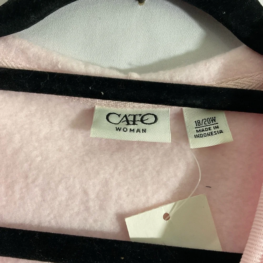 Cato Light Pink Zip-Up Hoodie - Picture 6 of 10